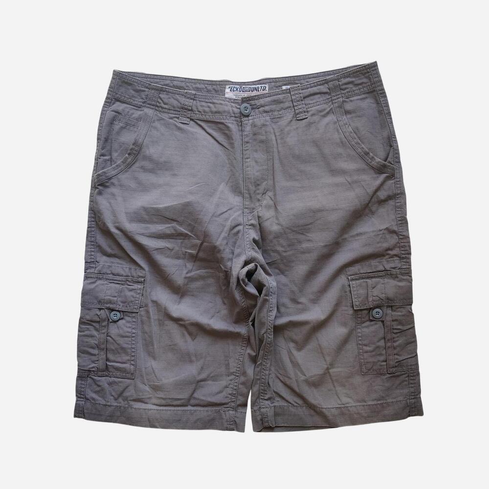 Ecko Unltd. Gray Baggy Cargo Shorts